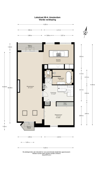 Floor Plan 2 - Lekstraat 66 4
