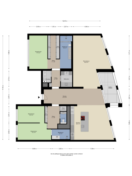 Floor Plan 1 - Zuidwal 11 K